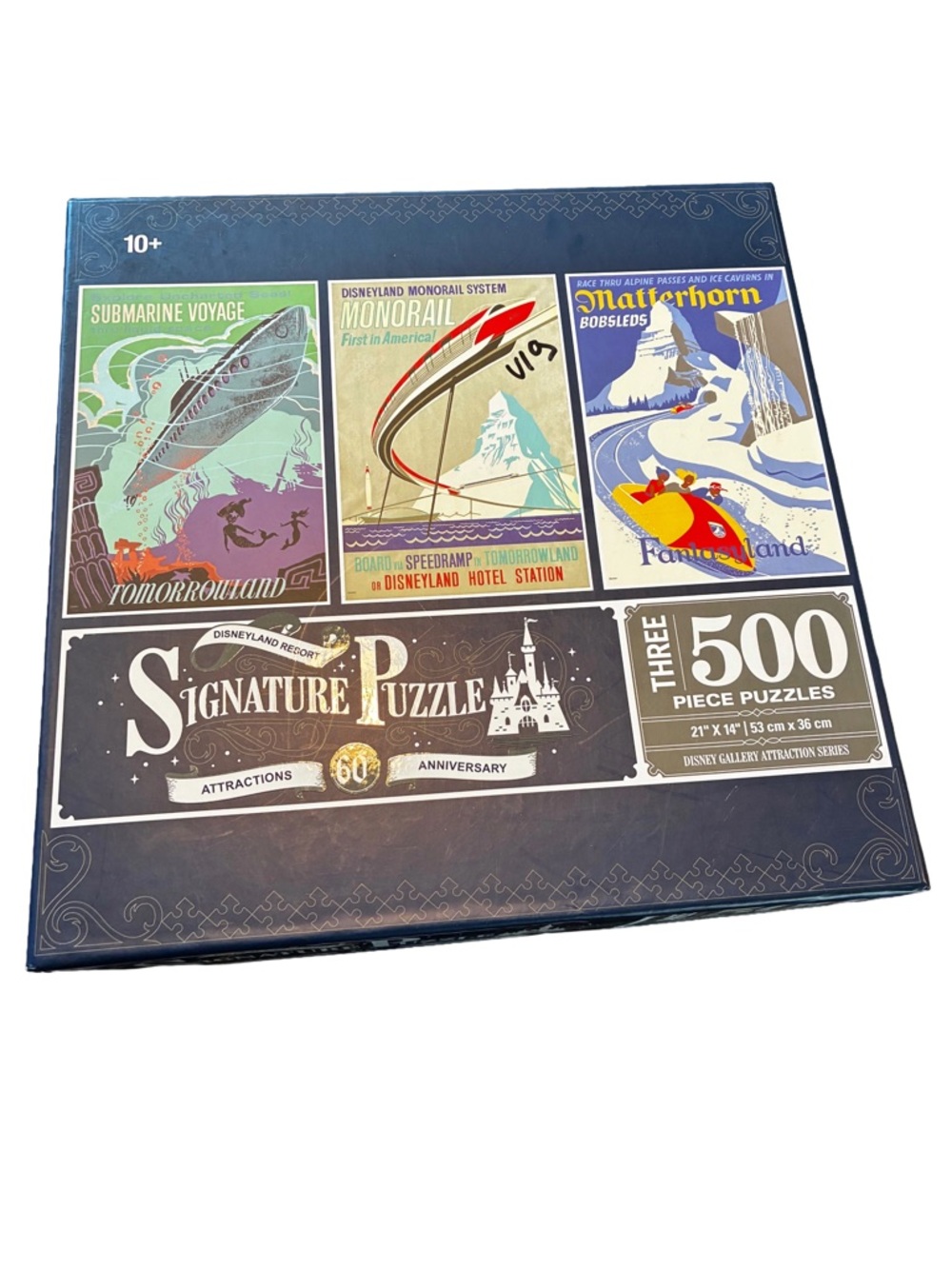 Disneyland 60th Anniversary Puzzle Set Monorail Matterhorn Submarine 500x3